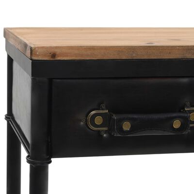 vidaXL Konsolinis staliukas, MDF ir eglės mediena, 100x33,5x80cm