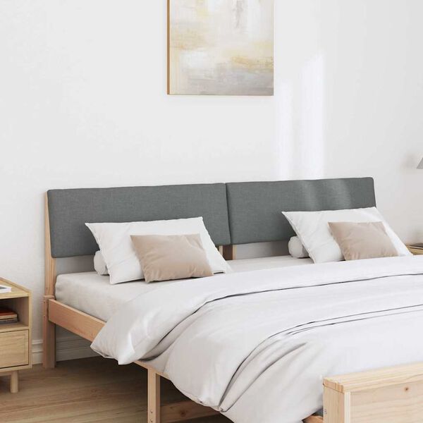 vidaXL Apmu&scaron;ta lovos galvūgalis Tamsiai pilka 200 cm