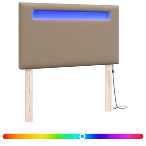 vidaXL LED galvūgalis Kapučino Dirbtinė oda