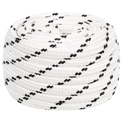 vidaXL Darbo virvė, baltos spalvos, 18mm, 50m, poliesteris