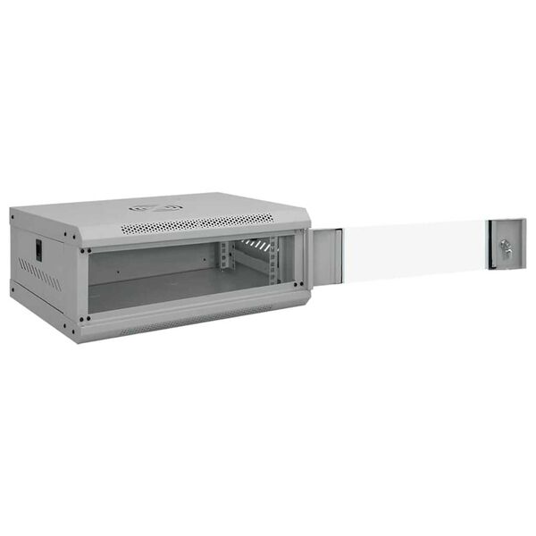 vidaXL Tinklo spinta su saugykla Pilka 53 x 45 x 21 cm Plienas