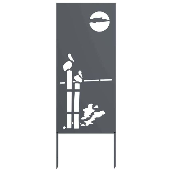 vidaXL Sodo privatumo ekranas „Fretwork“ Antracitas 50 x 140 cm