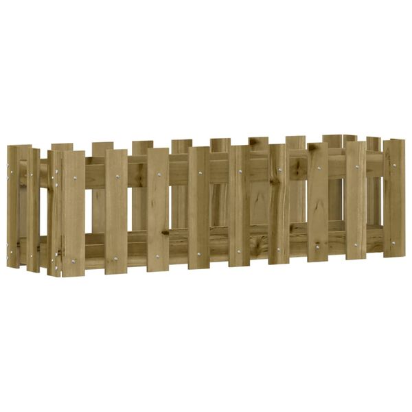 vidaXL Sodo lovelis, 100x30x30cm, impregnuota pušis, tvorelės dizaino