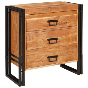 vidaXL Kabalas su stalčių Ruda 66 x 33 x 70 cm Kietos akacijos mediena