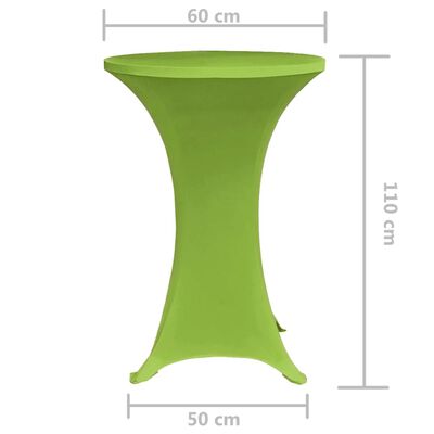 vidaXL Tampri staltiesė, 2 vnt., Skersmuo 60 cm, Žalios spalvos