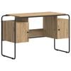 vidaXL Stalas su saugojimo vieta Artisano ąžuolo 120 x 50.5 x 75.5 cm