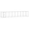 vidaXL Lauko voljeras &scaron;unims, galvanizuotas plienas, 21,78m&sup2;