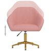 vidaXL Pasukamos valgomojo kėdės, 4vnt., rožinės spalvos, aksomas