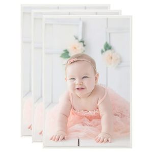 vidaXL Nuotraukų rėmeliai-koliažai, 3vnt., sidabriniai, 70x90cm, MDF