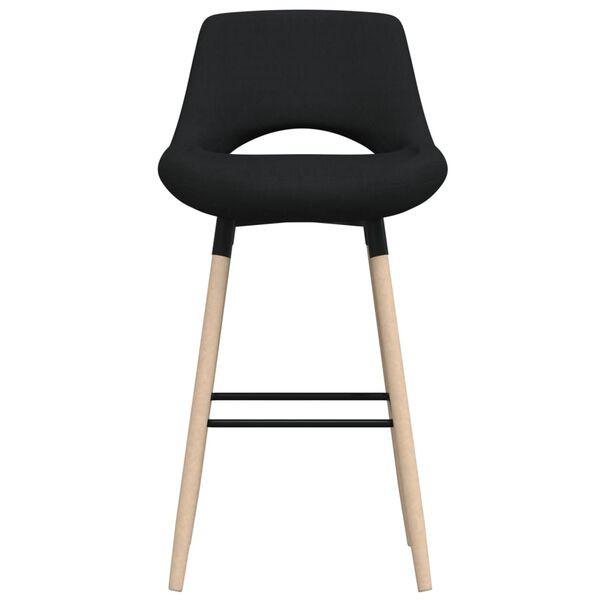 vidaXL Baro taburetė, juodos spalvos, audinys