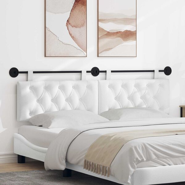 vidaXL Kabantysis galvūgalis Baltas 170 x 55 x 7 cm audinys