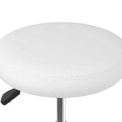 vidaXL Masažuotojo kėdė, baltos spalvos, dirbtinė oda (333067)