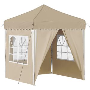 vidaXL Pop-up &scaron;ventinis palapinė 195 x 195 x 245 cm Kreminė