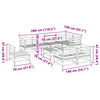 vidaXL Sodo sofos komplektas, 9 dalių, impregnuota pu&scaron;ies mediena