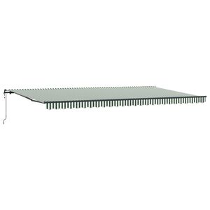 vidaXL I&scaron;traukiama markizė Žalia ir balta 600 &times; 300 cm