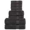 vidaXL Rank&scaron;luosčių rinkinys SOLUND, 8vnt., antracito, 600g/m&sup2;