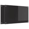 vidaXL Virtuvės atbraila 2 vnt. Juoda 80 x 50 cm grūdintas stiklas