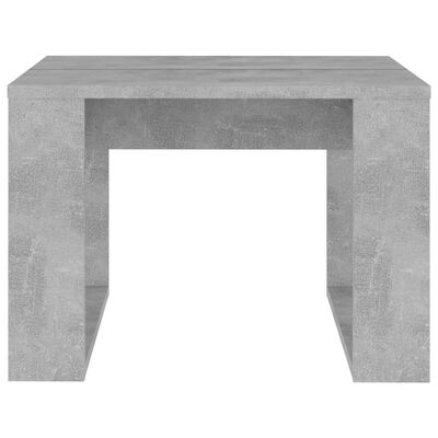 vidaXL Šoninis staliukas, betono pilkos spalvos, 50x50x35cm, MDP