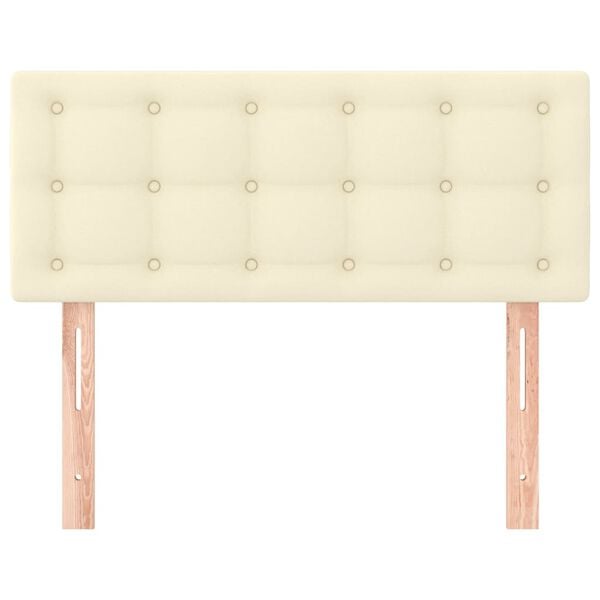 vidaXL Galvūgalis, kreminės spalvos, 100x5x78/88 cm, dirbtinė oda