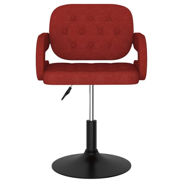 vidaXL Pasukama valgomojo kėdė, raudonojo vyno spalvos, audinys