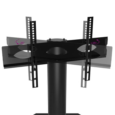 vidaXL Kampinis TV staliukas, 4 aukštų, juodas ir sidabrinis