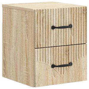 vidaXL Sieninis naktinis staliukas Sonoma ąžuolas 34,5 x 33 x 40 cm