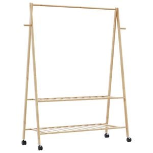 vidaXL Drabužių kabykla su lentynomis/ratukais, 132x45,5x155,5cm