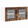 vidaXL Pakabinama spintelė Rūkyto ąžuolo ir baltos 80 x 31 x 40 cm