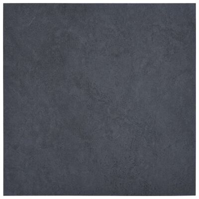 vidaXL Grindų plokštės, juodos, 5,11m², PVC, prilipdomos, marmurinės