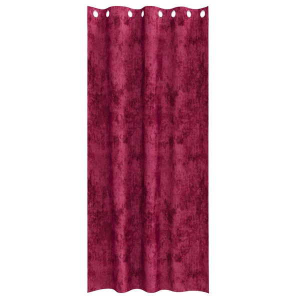 vidaXL Aksominio tipo užuolaidos 2 pcs Vyno raudona 260 x 140 cm