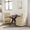 vidaXL Valgomojo kėdės su ratais 2 pcs Kreminė 57 x 67 x 95 cm audinys