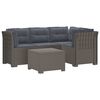 vidaXL 4 Vietų Sodo Sofa su Pagalvėlėmis Ratanų Imitacija PP