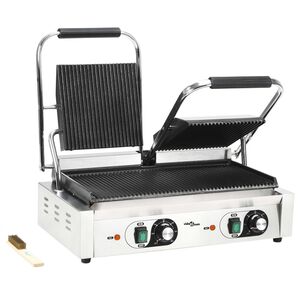 vidaXL Dvigubas Panini sumu&scaron;tinių grilis, 57x30,5x20cm, 3600W