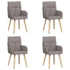 vidaXL Valgomojo kėdės 4 vnt. Audinys Taupe 60 x 56 x 96 cm