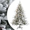 vidaXL Dirbtinė Sulankstoma Kalėdų Eglutė 120 cm 150 LED &Scaron;ilta balta