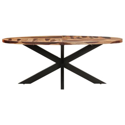vidaXL Valgomojo stalas, 200x100x75cm, akacija su dalbergijos apdaila