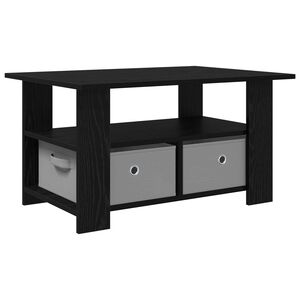 vidaXL Kavos staliukas Juodas ąžuolas 77 x 55 x 42 cm Apdirbta mediena