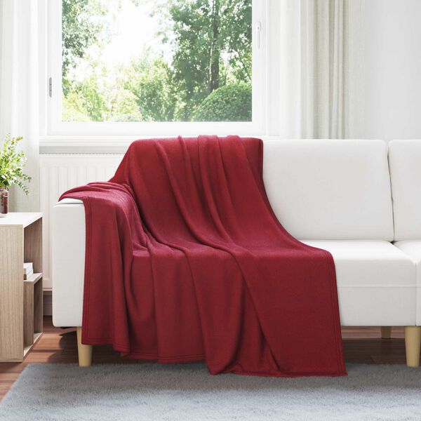 vidaXL Mesti antklodės 6 pcs Bordo raudona 200 x 150 cm Flysas