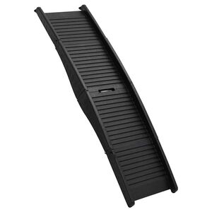 vidaXL Sulankstoma rampa &scaron;unims, juoda, 153x40x12,5cm, plastikas