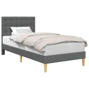 vidaXL Lovos rėmas su galvūgalio Tamsiai pilka 80 x 200 cm Audinys