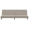 vidaXL Dvivietė sofa-lova, &scaron;viesiai pilkos spalvos, aksomas