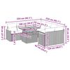 vidaXL Sodo komplektas su pagalvėlėmis, 9 dalių, poliratanas/akacija