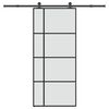 vidaXL Stumdomos durys su įrangos rinkiniu, 90x205cm, ESG ir aliuminis