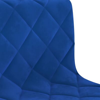 vidaXL Pasukamos valgomojo kėdės, 2vnt., mėlynos spalvos, aksomas
