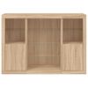 vidaXL Šoninės spintelės su LED, 3vnt., ąžuolo, apdirbta mediena