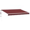 vidaXL Automatinė i&scaron;traukiama markizė, bordo spalvos, 350x250cm