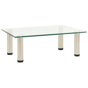 vidaXL TV staliukas, skaidrus, 40x35x17cm, grūdintas stiklas