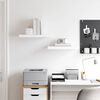 vidaXL Pakabinamos sieninės lentynos, 2vnt., baltos, 50x23x3,8cm, MDF