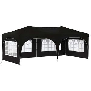 vidaXL Pop-up &scaron;ventinis palapinė Juoda 575 x 288 x 245 cm