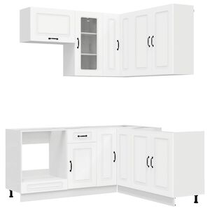 vidaXL Virtuvės vienetas KALMAR 8 pcs Balta Apdirbta mediena